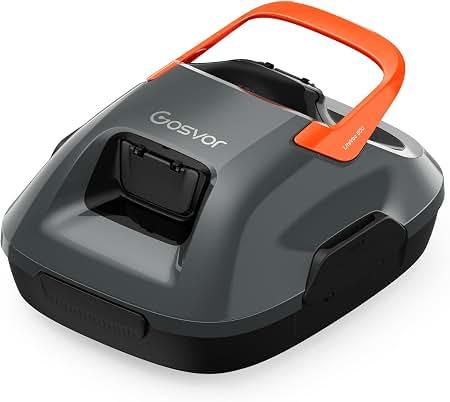 Gosvor Cordless Robotic Pool Cleaner, Pool Vacuum for Above Ground Pool Lasts 90 Min, Portable, Self-Parking, Ideal for Flat Pools up to 860 sq.ft