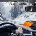 12V 200W Portable Car Heater & Defroster - 12 Volt Plug in Car Heater for Vehicle, Windshield Defogger with 360 Rotation (Black)