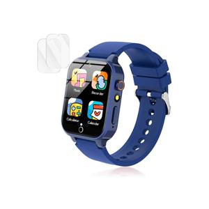 Luyiilo Smart Watch for Kids, with 26 Puzzle Games, Touch Screen, HD Camera, Alarm Clock, Toys for Ages 4-12 Years Old.Birthday Gift for Boys Girls (Blue)