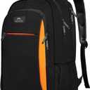MATEIN Travel Laptop Backpack, Slim Sturdy College Laptops Backpack, Business Anti Theft Water Resistant Computer Bag Gift for Men & Women Fits 15.6 Inch Notebook (Black Orange)