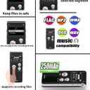 Digital Voice Recorder 16GB Voice Recorder with Playback for Lectures - USB Rechargeable Dictaphone Upgraded Small Tape Recorder Device