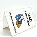 5 x Funny Fathers Day Card for Dad, Relatable Fathers Day Gift for Dad, with Kraft Envelope and Gold Seal Sticker