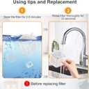 2 x Pet Water Fountain Filters Replacement for 152oz/4.5L Wireless Cat and dog Water Fountain PTM-643, 9+9 Packs Packs Replacement Filters Sponges Sets