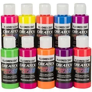 Createx Colors 5817-00 10 Color Fluorescent Set