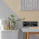 Jetec Buffalo Plaid Bathroom Decor Wooden Vintage Bathroom Wall Sign 13.8 x 5.1 Inch Take Your Time Farmhouse Wall Hanging Plaque Rustic Wood Black Checkered Decor for Restroom Home Door