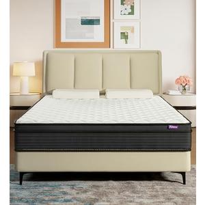 Konuzu Queen Mattress,12 Inch Memory Foam Hybrid Mattresses in a Box with Individual Pocket Spring,for Pressure Relief & Motion Isolation Queen Size Mattress.
