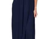 PRIMODA Women's Summer Casual Sleeveless V Neck Adjustable Spaghetti Strap Maxi Long Dress (Medium)
