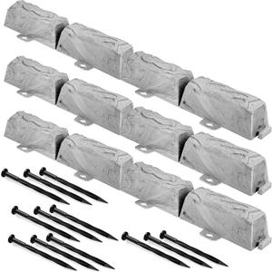 16 Pack Garden Landscape Edging Borders, Lawn Edging for Landscaping, No Dig Fencing Lawn Border, DIY Outdoor Patio Yard Balcony Landscaping, for Lawn Yard Pathway Divider 20 Ft Total