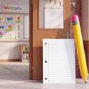 Blueweenly Notebook Paper Backdrop, Back to School Photo Backdrop, 3.6 ft x 4.33 inches
