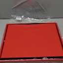 Storage Ottoman, Folding Foot Stool with Thicker Foam Padded Seat Small Leather Storage Ottoman Bench Foot Rest for Living Room Foldable Coffee Table 17x13x13in,Red