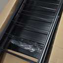 5 Tier Foldable Storage Shelves, Expandable Folding Shelving Units with Wheels, Changeable into 2 Shelf Units, Collapsible Adjustable Storage Rack Metal Shelves for Storage, Pantry, Garage, Kitchen (Black)