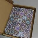 GLINTZ Large Folding Mirror Portable, Travel Foldable PU Adjustable Rectangular Ultrathin Vanity Mirror Rounded Corner with Multi Stand Angle, for Travel, Camping, Home (8.9"L x 6.5"W)