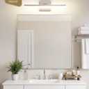 VOLISUN Modern Bathroom Vanity Light 24 inch, Rotatable, 24W Dimmable 5CCT Led Bathroom Light Fixture Over Mirror, Brushed Nickel Bar Vanity Light for Bathrooms Mirror Restroom-ETL Certificated