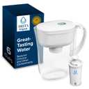 Brita Metro Small 6-Cup Water Filter Pitcher, WQA NSF/ANSI Certified, Mini-Fridge Friendly, Removes Chlorine Taste & Odor, Reduces Zinc, Copper & Mercury, 1 Standard Filter, Lasts 2 Months, White