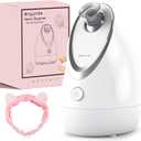 Kingsmile Facial Steamer for Face, 3 in 1 Face Steamer for Facial Deep Cleaning, Compact Nano Steamer - Aromatherapy, Adjustable Nozzle Warm Steam for Home SPA, Face Steamer for Sinuses with Hairband