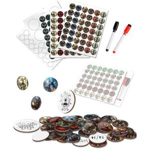 CZYY RPG Dry Erase Token Set - 192 PCS | Reusable Blank Tokens, Creature Tokens, 5E Class Characters with Maker Pens | Ideal for DND, Pathfinder, TTRPGs, MTG & Board Game