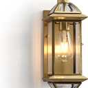 Copper Brass Outdoor Wall Lights 18.5Inch Waterproof Lantern Exterior Light Fixtures Outdise Wall Mounted Porch Light Garage Wall Sconce Patio Lamps, E26 Socket