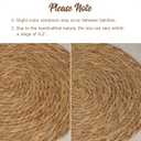 13 in Round Woven Placemats Plate Chargers Set of 10, Boho Farmhouse Rustic Woven Place Mats for Dining Table Decor, Rattan Wicker Table Mats Jute Braided Chargers for Dinner Plates
