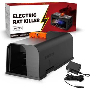 Electric Mouse Trap, Indoor Reusable Mouse Trap Zapper with Anti-Escape Design & Dual Power, Electric Rat Trap with No-Touch Cleaning for Kitchen, Garage