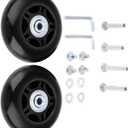 Luggage Suitcase Wheels Kit 84x24mm/3.3"x0.94" w/ 6mm ABEC 608zz Inline Outdoor Skate Replacement Wheels, Set of (2) (OD:84 W:24 ID:6 Axles:35&40mm)
