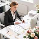 3 x GuassLee Large 2026 Planner, Weekly and Monthly Planner from January 2026-December 2026, 8.5"x 11" Calendar Agenda Book with Back Pocket, Stickers for Home Office School Supplies, A4 Size, Khaki