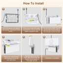 2 in 1 Starlink Gen 3 Router Mount & StarLink Gen 3 Power Supply Holder, Starlink Mesh Router Wall Mount Bracket for Indoor RV, Star Link V3 Mounts Accessories Space Saving (White)