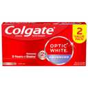 Colgate Optic White Advanced Hydrogen Peroxide Toothpaste, Teeth Whitening Toothpaste Pack, Enamel-Safe Formula, Helps Remove Tea, Coffee, and Stains, Sparkling White, 2 Pack, 4.5 oz