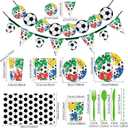 2026 World Cup Soccer Party Decoration Set,Football Party Decorations Soccer Theme Tableware Set, For Soccer Matches, Birthdays, Sports, And Parties Serves