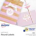 Avery Printable Round Labels with Sure Feed, 2" Diameter, Matte White, 300 Customizable Labels (22877) (8.5" x 11")