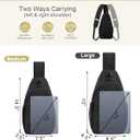 Pritent Crossbody Bags for Women Men Trendy Sling Bag Backpack Casual Chest Bag with Convertible Shoulder Strap