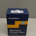 TRAVELISIMO Electric Lunch Box for Adults 100W Heated Lunch Box For Men 1.5L Stainless Steel Portable Food Warmer, 12/24/110V Electric Food Warmers for Travel & Work Loncheras Para Hombres de Trabajo (Dark Blue)