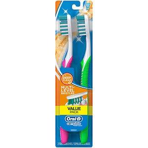 Oral-B Complete Deep Clean Toothbrushes, Medium, 2 Count Oral-B Complete Deep Clean Toothbrushes, Medium, 2 Count