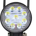 Willpower 4 inch 27W LED Work Light Bar with Magnetic Base, Cigarette Lighter Powered, Portable Off Road Light Spot Driving Fog Lights for Truck 4x4 Car Trailer Tractor Engineering Garage Camping Boat