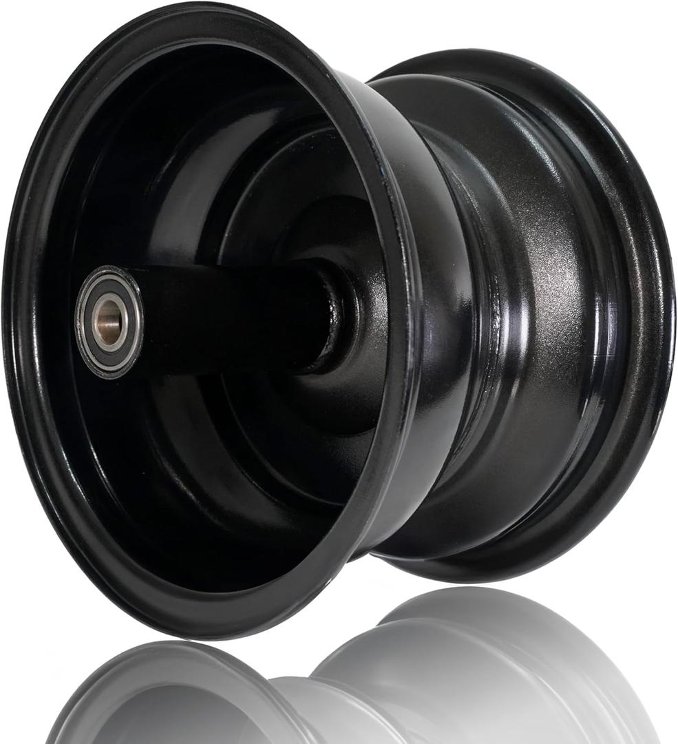 Black Wheel Rim for Coleman CT200U BT200X CT200UEX 196cc Hisun 200-3 200-7, Axis M200 Mini bike (Front Rim)