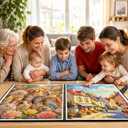 32 Pockets 28.9" *21.1" Puzzle Storage Book for 1000 Piece Jigsaws Dustproof Puzzle Book Holder with HD Film Portable Puzzle Binder for Finished Puzzles Ideal for Adult Kid Puzzle Enthusiasts