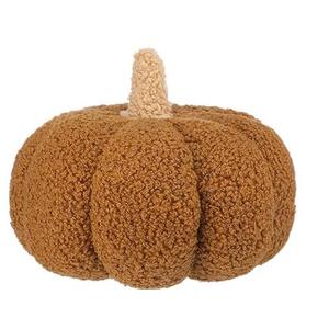 Beeveer 1 Pc Fall Thanksgiving Pumpkin Pillows Sherpa Plush Stuffed Pumpkin Throw Pillows Soft Autumn Cushion Neutral Cozy Thanksgiving Decor for Home Bedroom Sofa Couch Living Room(Fashion Color)