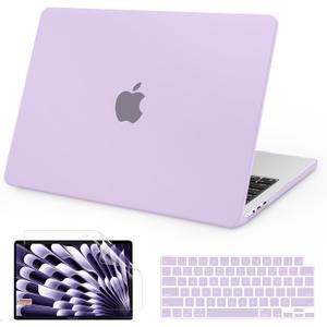 AKIT Compatible with MacBook Air 13 inch Case 2026 2025-2022 M5/M4/M3/M2 A3449 A3240 A3113 A2681, Slim Matte Plastic Hard Shell Case+Screen Protector+Keyboard Cover for MacBook Air 13.6 inch, Violet