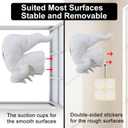 Window Crasher Ghosts - Halloween Stuffed Ghost Window Decorations - Quiet Display Wall Decoration Hanging Ghosts Outdoor Indoor - Cute Party Decor Window Broken Halloween White Flying Ghost 2Pcs