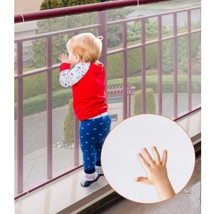 Child Safety Net, Durable Banister Guard for Baby Safety Stairs Railing Balcony Cribs, Banister Stair Mesh Baby Proofing, Easy to Install Stair Netting for Kids, Pets, Toys - (10ft Lx2.5ft H) White