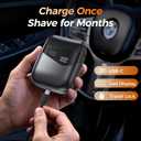 Electric Foil Shavers for Men- New Version Mini Electric Razor with 3D Floating Heads & Precision Blades, Portable Cordless Electric Shaver IPX7 Waterproof, LED Display & Fast Charge, Black