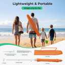 JEAREY 6.5ft Sun Shade Umbrellas, Portable Umbrella with Stand, Lightweight Sun Protection Free Standing Sport Umbrella for Outdoor Sports, Camping, Fishing, Patio, Beach, Sun Orange