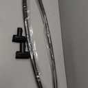 Bonpally Curved Shower Curtain Rod 40-72 Inches Adjustable, Aluminum Rustproof Shower Rod, Curved Shower Rods for Bathroom, Bathtub, Stall, Black, Need to Drill