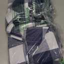 Buffalo Check Curtains 45 inches Long Cotton Basement Navy Blue and White Gingham Plaid Kitchen Window Curtain Panels Living Room Checker Drapes Bedroom Rod Pocket Window Treatment 2 Panels