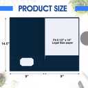 25 Pack 9" x 14.5" Presentation Folders Linen Legal Size Folder with 2 Pocket for Tax Season Preparers Project Brochures Reports(Navy Blue)
