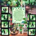 Ledido Black Transparent Balloon Boxes With 78 Letters Numbers, Letter Box for Baby Shower Clear Baby Box Black Balloon Boxes for Birthday, Bridal Shower, Graduation Prom Party Decoration, 7 PCS