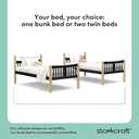 Storkcraft Caribou Twin-Over-Twin Bunk Bed (Black with Natual)  GREENGUARD Gold Certified, Converts to 2 Individual Beds