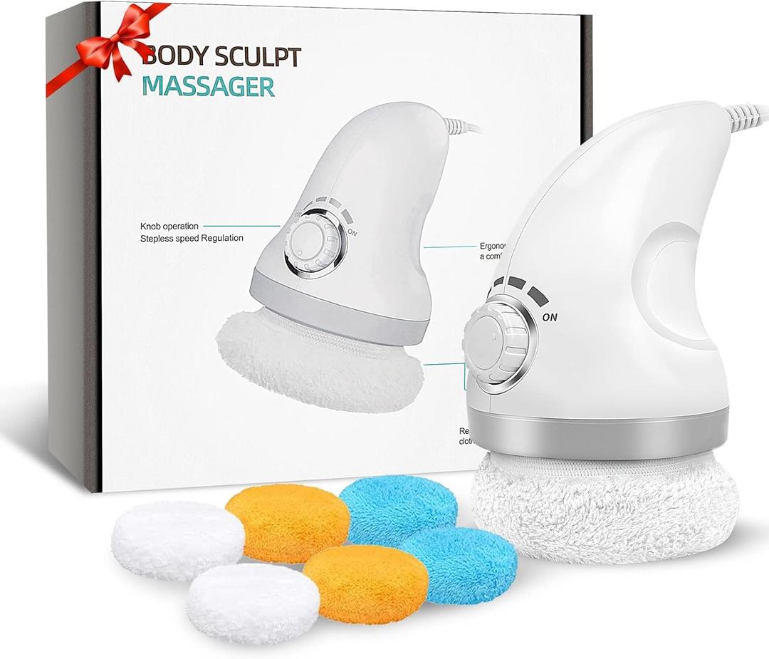 Body Sculpting Machine, Cellulite Remover for Legs, Cellulite Massager Handheld Wireless with 3 Washable Pads,for Belly Legs Butt Arms Lymphatic Drainage, as Shown in The Product Description