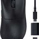 Razer DeathAdder V3 HyperSpeed Wireless Gaming Mouse: 55g Lightweight - USB C Charging - Up to 100 Hr Battery - Advanced 26K Optical Sensor - Gen-3 Optical Switches - 8 Programmable Controls - Black