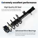 Front Complete Struts Assembly w/Coil Spring Fit for Dodge Journey 3.5L/3.6L V6 Engine (Exc. 4CYL Engine) 2009-2019, Shock Absorber Replace for 172509 172510
