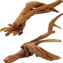 2 Pcs Natural Large Driftwood for Aquarium, Aquarium Driftwood Freshwater 12-16 Inch, Assorted Size Mopani Wood, Twisted Branches for Fishtank Accessories, Reptile Terrariums Decorations